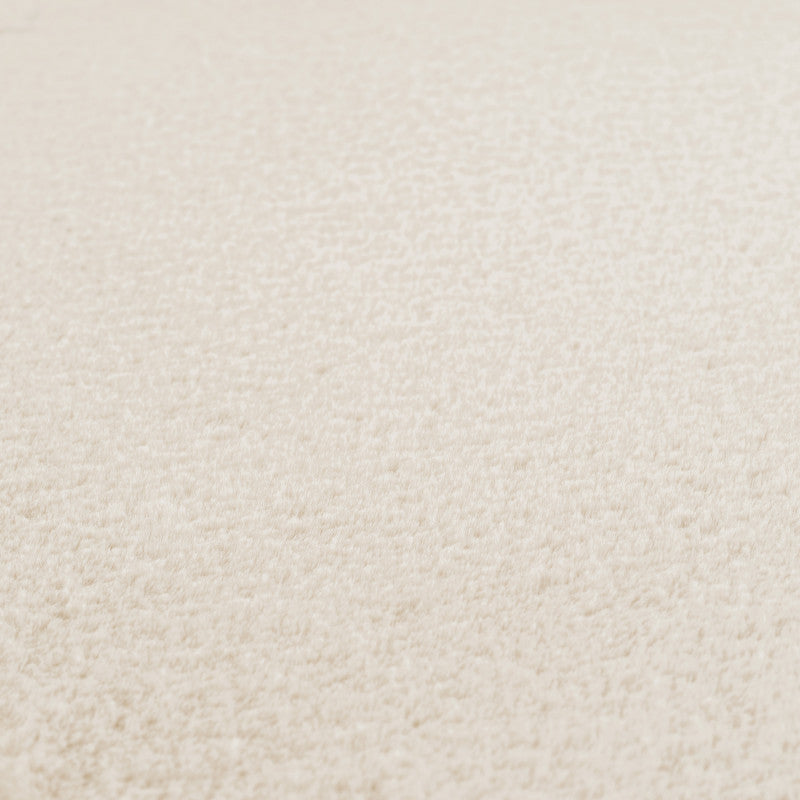 Joy Rond Vloerkleed – Creme/Ivory – Effen laagpolig vloerkleed – zacht en met glans