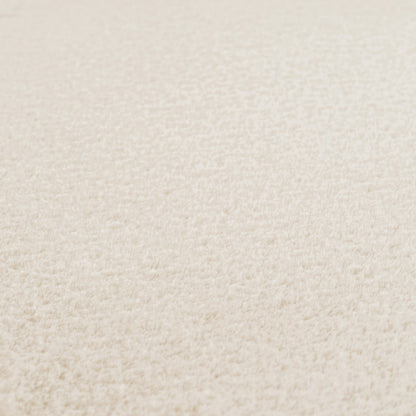 Joy Rond Vloerkleed – Creme/Ivory – Effen laagpolig vloerkleed – zacht en met glans
