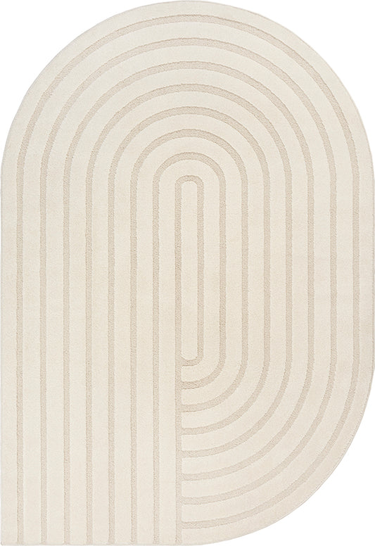 Elio Vloerkleed – Cream – Abstract Boogdesign – Laagpolig Vloerkleed