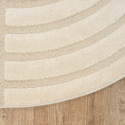 Elio Vloerkleed – Cream – Abstract Boogdesign – Laagpolig Vloerkleed