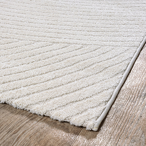 Elio Vloerkleed – Cream – Abstracte Bogendesign – Laagpolig Vloerkleed