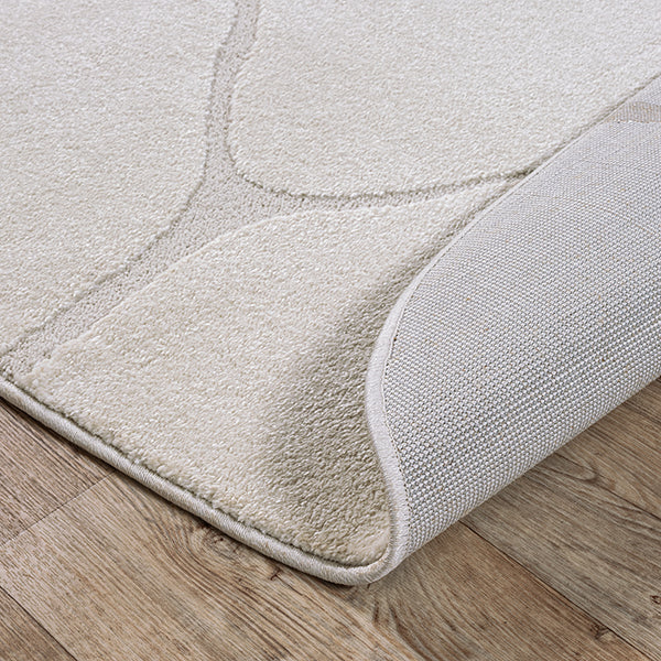 Elio Vloerkleed – Cream – Organisch Steenpatroon – Laagpolig Vloerkleed