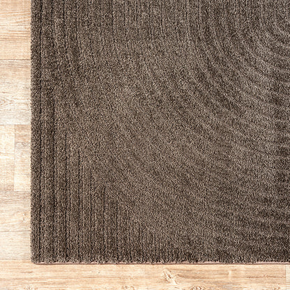 Elio Vloerkleed – Bruin – Organisch Boogdesign – Laagpolig Vloerkleed