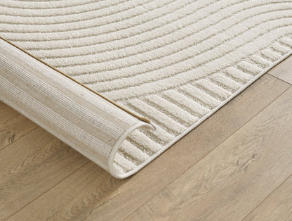 Elio Vloerkleed – Creme – Organisch Boogdesign – Laagpolig Vloerkleed