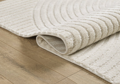 Elio Vloerkleed – Creme – Organisch Boogdesign – Laagpolig Vloerkleed