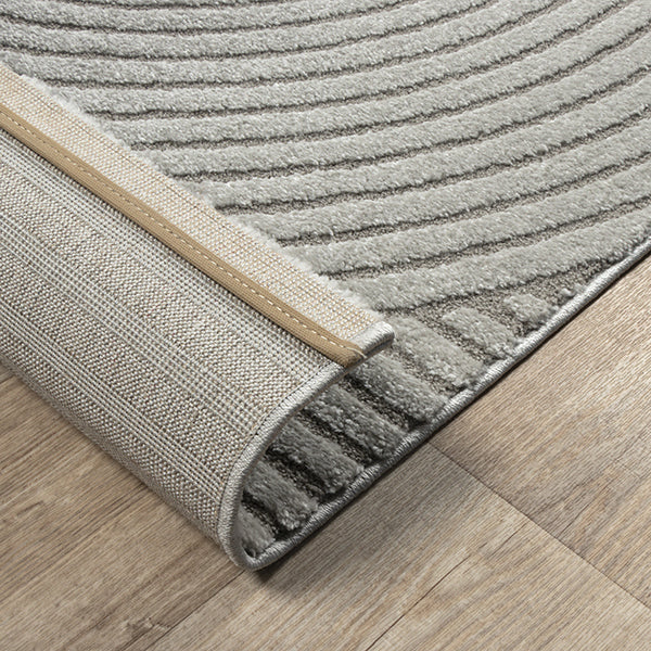 Elio Vloerkleed – Grijs – Organisch Boogdesign – Laagpolig Vloerkleed