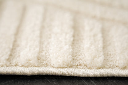 Elio Vloerkleed – Creme – Organisch Boogdesign – Laagpolig Vloerkleed