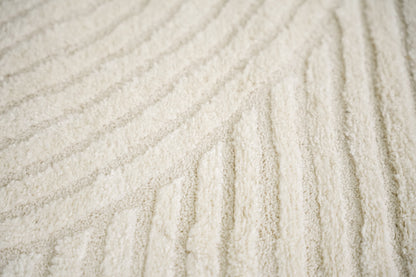 Elio Vloerkleed – Creme – Organisch Cirkeldesign – Laagpolig Vloerkleed