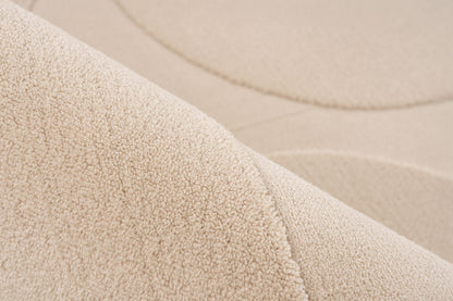 Focus – Beige 3D structuur – Laagpolig vloerkleed