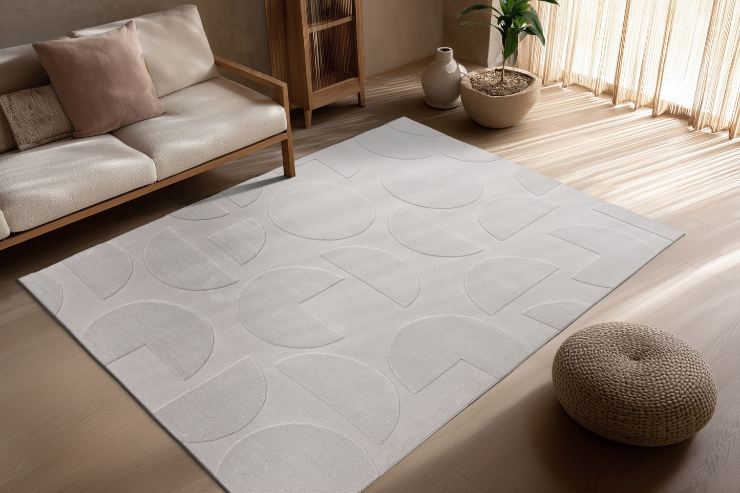 Focus – Silver 3D structuur – Laagpolig vloerkleed