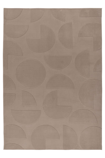 Focus – Taupe 3D structuur – Laagpolig vloerkleed