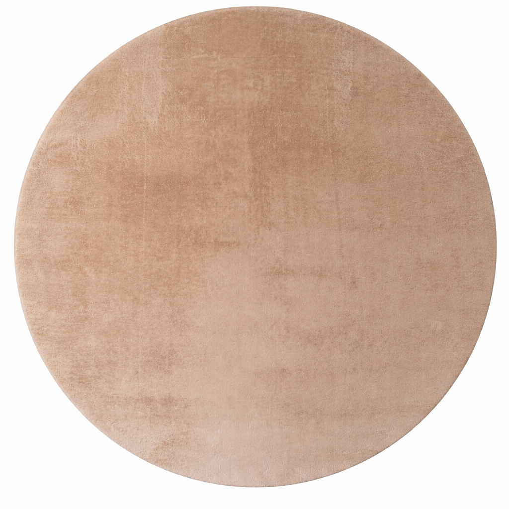 Joy vloerkleed – Beige – Effen laagpolig vloerkleed – zacht en met glans