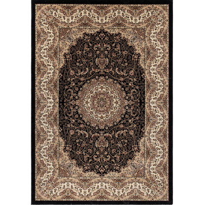 Bukhara – Klassiek Vloerkleed – Zwart/Beige
