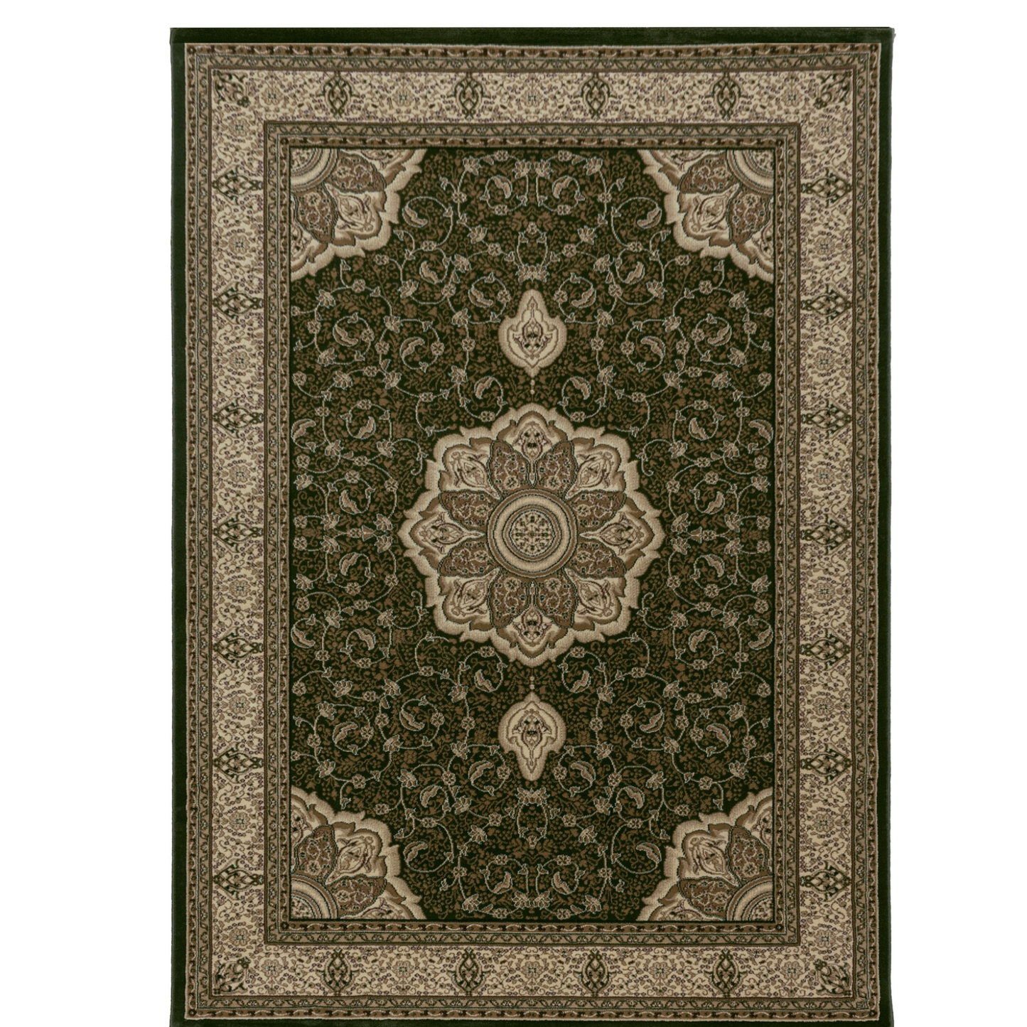 Kashmir – Klassiek Vloerkleed – Groen/Beige