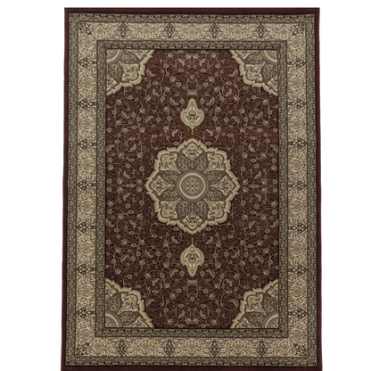 Kashmir – Klassiek Vloerkleed – Beige/Rood