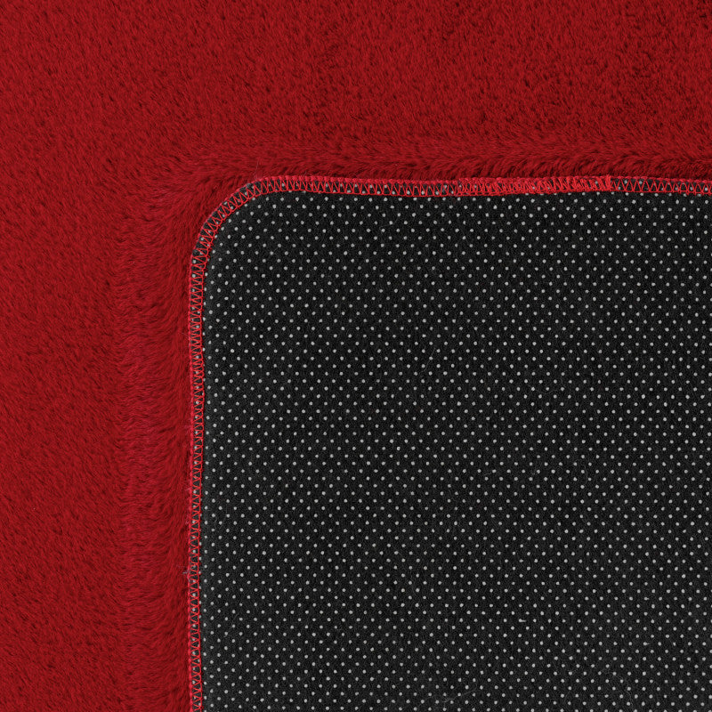 Joy Rond Vloerkleed – Rood – Effen laagpolig vloerkleed – zacht en met glans
