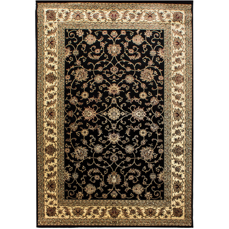 Marrakesh – Klassiek Vloerkleed – Zwart – Laagpolig & Oosters Design