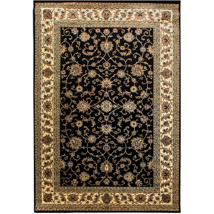 Marrakesh – Klassiek Vloerkleed – Zwart – Laagpolig & Oosters Design