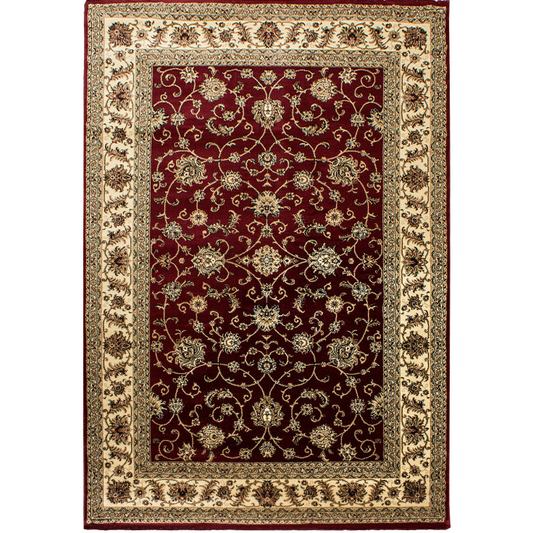 Marrakesh – Klassiek Vloerkleed – Rood/Beige – Laagpolig & Oosters Design
