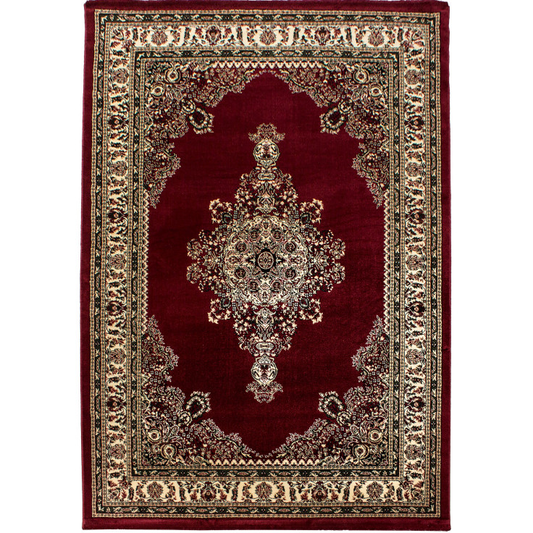 Varamin – Klassiek Vloerkleed – Rood – Laagpolig & Oosters Design