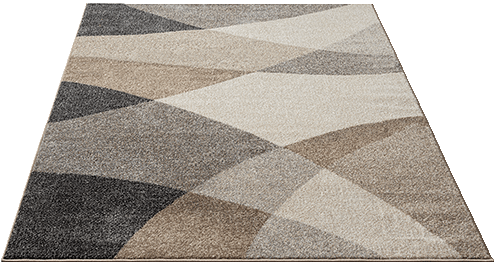 Thales Vloerkleed – Beige – Abstract Geometrisch Design – Laagpolig Vloerkleed