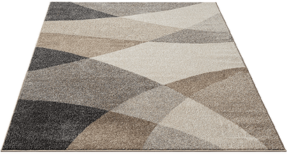 Thales Vloerkleed – Beige – Abstract Geometrisch Design – Laagpolig Vloerkleed