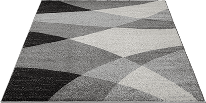 Thales Vloerkleed – Grijs – Abstract Geometrisch Design – Laagpolig Vloerkleed