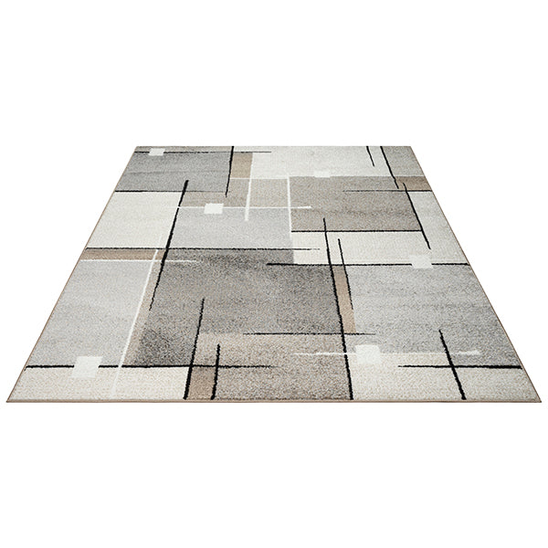 Thales Vloerkleed – Beige – Modern Lijndesign – Laagpolig Vloerkleed