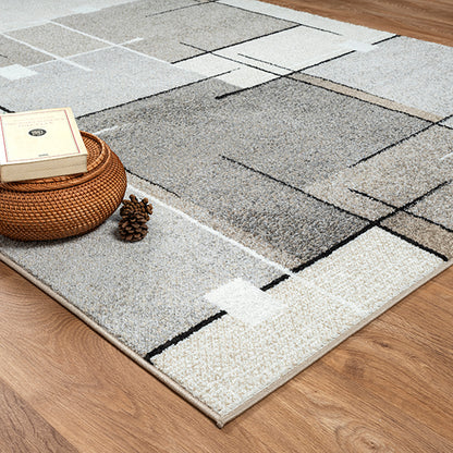Thales Vloerkleed – Beige – Modern Lijndesign – Laagpolig Vloerkleed