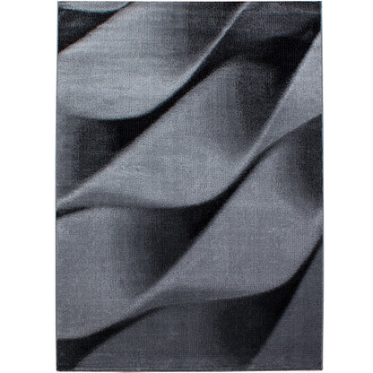 Parma Vloerkleed – Zwart Golvend – Laagpolig & Modern Design