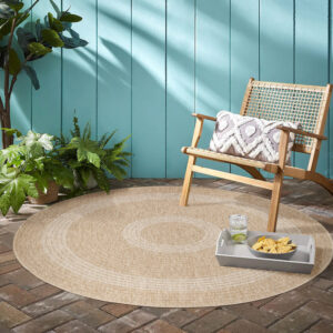 Vloerkleed Comilla – Taupe/Beige – Laagpolig & Modern – Voor Binnen & Buiten