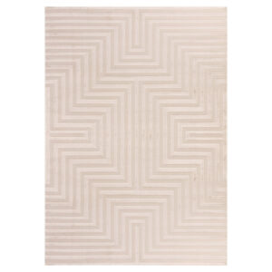 Sahara Vloerkleed – Beige – Laagpolig met Modern Lijnenspel