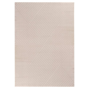 Sahara Vloerkleed – Beige – Diagonaal Lijnenspel – Laagpolig & Modern