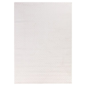Sahara Vloerkleed – Crème – Diagonaal Lijnenspel – Laagpolig & Modern