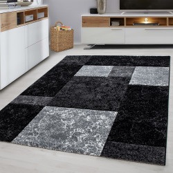 Hawaii Vloerkleed – Grijs/Zwart/Lichtgrijs – Laagpolig – Modern 3D-Design