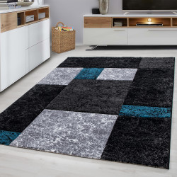 Hawaii Vloerkleed – Grijs/Zwart/Blauw – Laagpolig – Modern 3D-Design