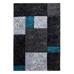 Hawaii Vloerkleed – Grijs/Zwart/Blauw – Laagpolig – Modern 3D-Design