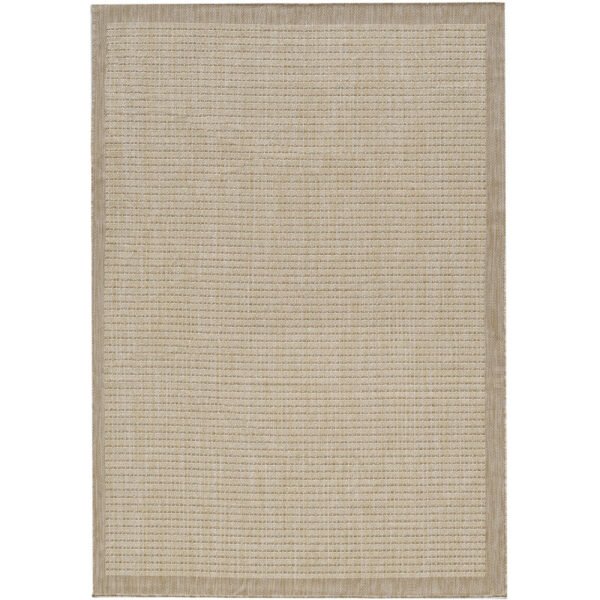 Giza Vloerkleed – Beige met Kader – Laagpolig & Modern – Voor Binnen & Buiten
