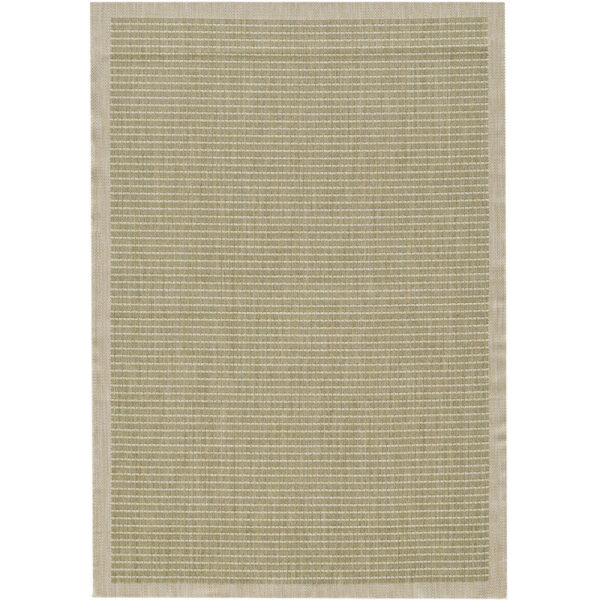 Giza Vloerkleed – Groen met Kader – Laagpolig & Modern – Voor Binnen & Buiten