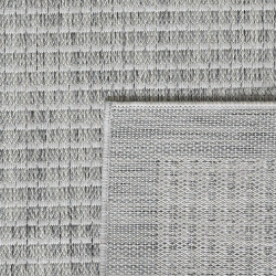 Giza Vloerkleed – Grijs met Kader – Laagpolig & Modern – Voor Binnen & Buiten