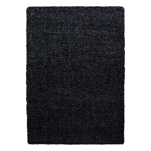 Mila Vloerkleed – Antraciet – Hoogpolig & Effen