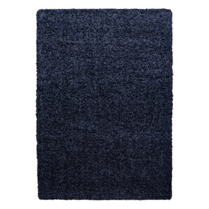 Mila Vloerkleed – Navy – Hoogpolig & Effen