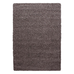 Mila Vloerkleed – Taupe – Hoogpolig & Effen