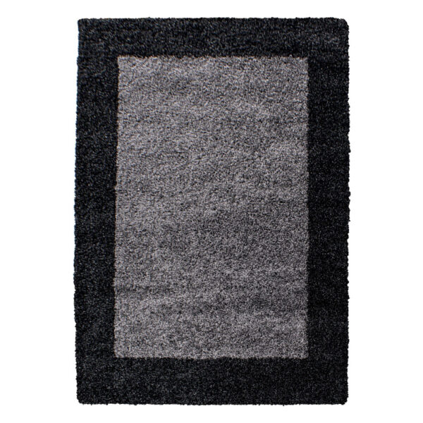 Mila Vloerkleed – Kader Antraciet – Hoogpolig & Zacht