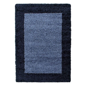 Mila Vloerkleed – Kader Navy – Hoogpolig & Zacht
