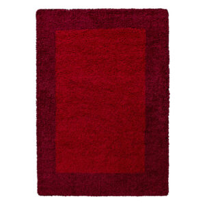 Mila Vloerkleed – Kader Rood – Hoogpolig & Zacht