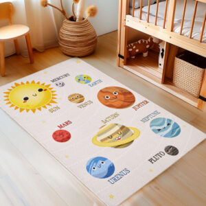 Play Vloerkleed – Kindervloerkleed – Universum – Laagpolig – Anti-Allergisch & Anti-Slip