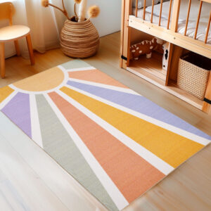 Play Vloerkleed – Kindervloerkleed – Zonneschijn – Laagpolig – Anti-Allergisch & Anti-Slip