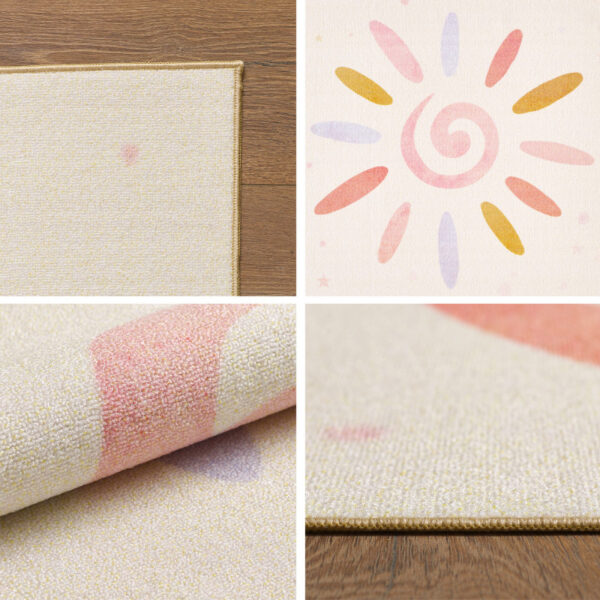Play – Kindervloerkleed – Zon – Laagpolig – Anti-Allergisch & Anti-Slip