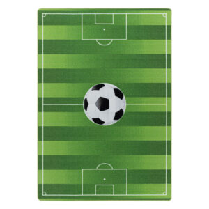 Play Vloerkleed – Kindervloerkleed – Voetbal Groen – Laagpolig – Anti-Allergisch & Anti-Slip